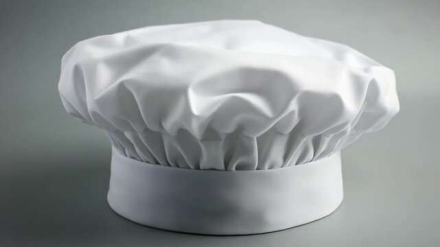 Elegant white chef's hat, symbol of culinary expertise and professional kitchen attire
