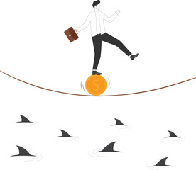 Financial and business risk  Illustration © hamxo