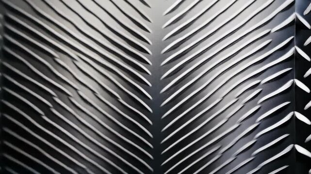 Diamond plate metal surface with raised pattern reflecting light providing industrial, textured background for construction safety