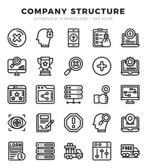 icons set. Company Structure for web. app. vector illustration.