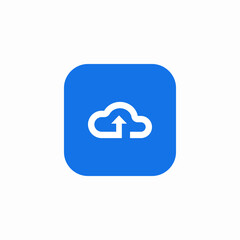 Fototapeta premium cloud upload icon sign vector