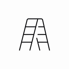 floor ladder icon sign vector