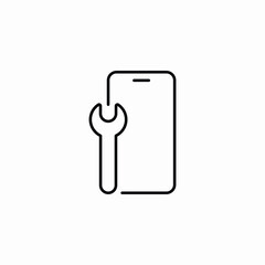 mobile repair icon sign vector