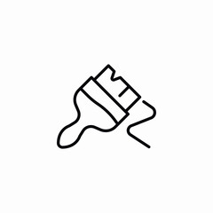 paint brush icon sign vector