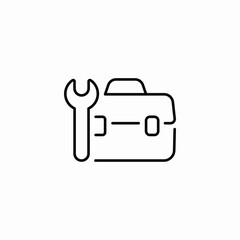 repair toolcase icon sign vector