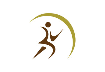 Dynamic Exercise Health Icon Logo Design, Fitness Symbol, Workout Emblem, Active Lifestyle, Gym Art, Wellness SVG File Download