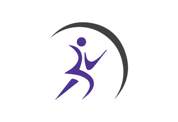 Dynamic Exercise Health Icon Logo Design, Fitness Symbol, Workout Emblem, Active Lifestyle, Gym Art, Wellness SVG File Download