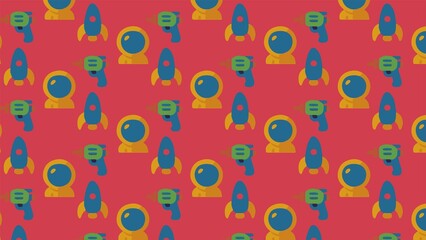 Astronomy space alien vector pattern design 