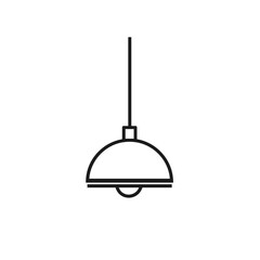 Obraz premium Minimalist line art pendant light hanging from ceiling 
