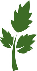 Green Leaf Illustration Nature's Simple Beauty, Eco-Friendly Design Element, Organic Symbol, Botanical Vector Graphic,  Perfect for Eco-Conscious Projects and Branding