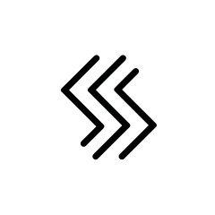 Obraz premium Minimalist vector icon of directional arrows in black color 