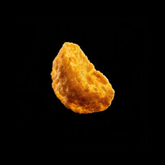 Crunchy golden snack captured in close-up detail