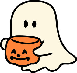 cartoon happy halloween fun illustration spooky slogan t-shirt decoration 