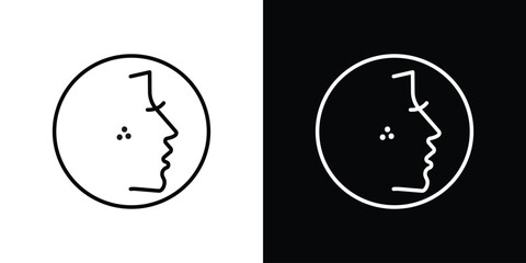 Acne icon. Simple element illustration. outline and flat symbol design