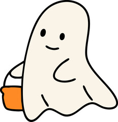 cartoon happy halloween fun illustration spooky slogan t-shirt decoration 