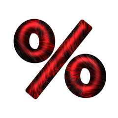red percent symbol