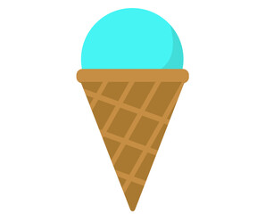 ミントソフトクリーム。ソーダ味。ベクターイラスト