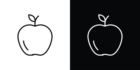 Apple icon. Simple element illustration. outline and flat symbol design