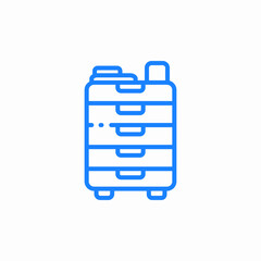 filing cabinet icon sign vector