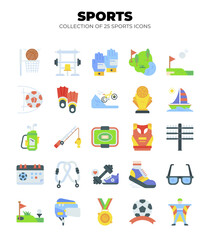Collection of 25 Colorful Sports Icons
