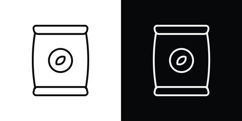 Bag seedling icon. Simple element illustration. outline and flat symbol design