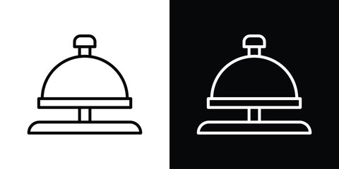 Bell concierge icon. Simple element illustration. outline and flat symbol design