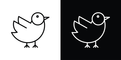 Bird icon. Simple element illustration. outline and flat symbol design