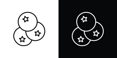 Blueberries icon. Simple element illustration. outline and flat symbol design