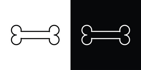 Bone icon. Simple element illustration. outline and flat symbol design