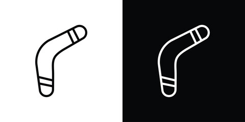 Boomerang icon. Simple element illustration. outline and flat symbol design