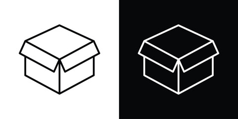 Box icon. Simple element illustration. outline and flat symbol design