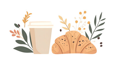 Realistic and artistic illustrations of coffee beans, brewing equipment, coffee cups, baristas, coffee farms, roasting processes, and café scenes