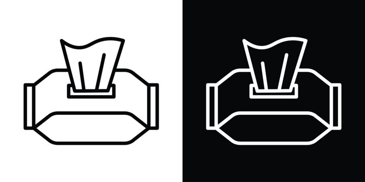 Box tissue icon. Simple element illustration. outline and flat symbol design