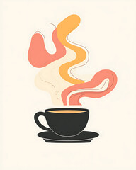 Realistic and artistic illustrations of coffee beans, brewing equipment, coffee cups, baristas, coffee farms, roasting processes, and café scenes