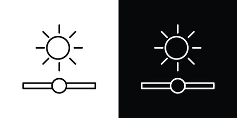 Brightness icon. Simple element illustration. outline and flat symbol design
