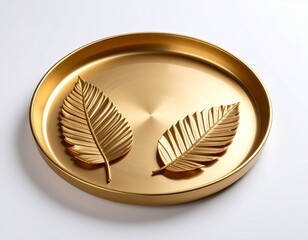 gold leaf in the plate