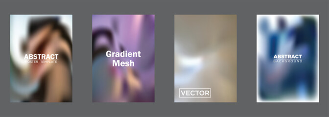 Abstract Gradient Mesh Background Poster Templates Vector Designs

