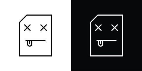 Broken Image icon. Simple element illustration. outline and flat symbol design