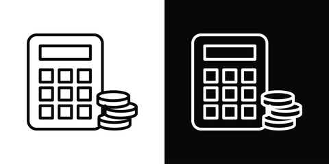 Budget icon. Simple element illustration. outline and flat symbol design