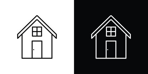 Cabin icon. Simple element illustration. outline and flat symbol design