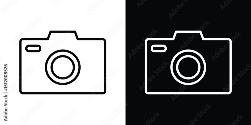 Poster Camera icon. Simple element illustration. outline and flat symbol design