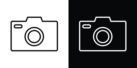 Camera icon. Simple element illustration. outline and flat symbol design