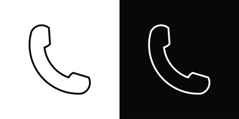 Call icon. Simple element illustration. outline and flat symbol design