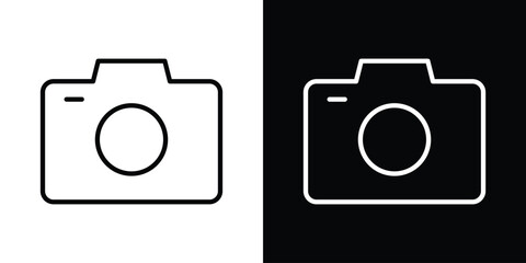 Camera icon. Simple element illustration. outline and flat symbol design