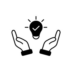 Obraz premium Creativity idea innovation fill vector icon