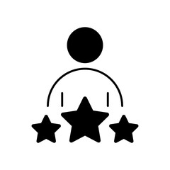 Employee teamwork business fill vector icon