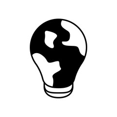 Global idea innovation fill vector icon