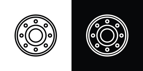 Car bearing icon. Simple element illustration. outline and flat symbol design