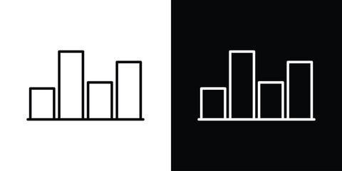 Chart icon. Simple element illustration. outline and flat symbol design
