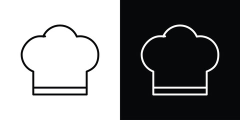 Chef hat icon. Simple element illustration. outline and flat symbol design